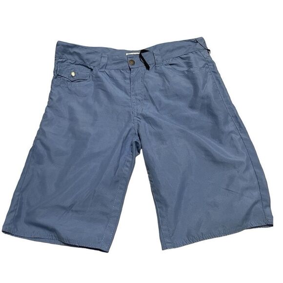 True Religion Big T Surf Board Swim Shorts Digital Blue | size 34 | NWT - Picture 2 of 11